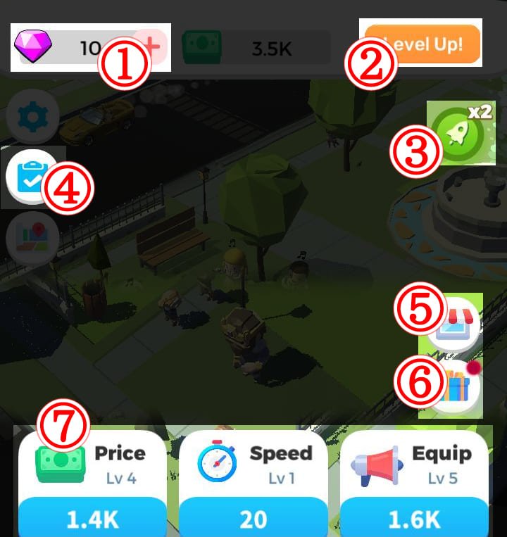 Fantasy Dance Partyで利用するUI