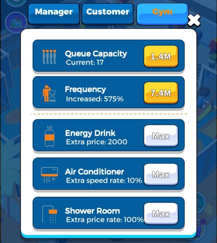 Idle Gym Club Tycoonの強化