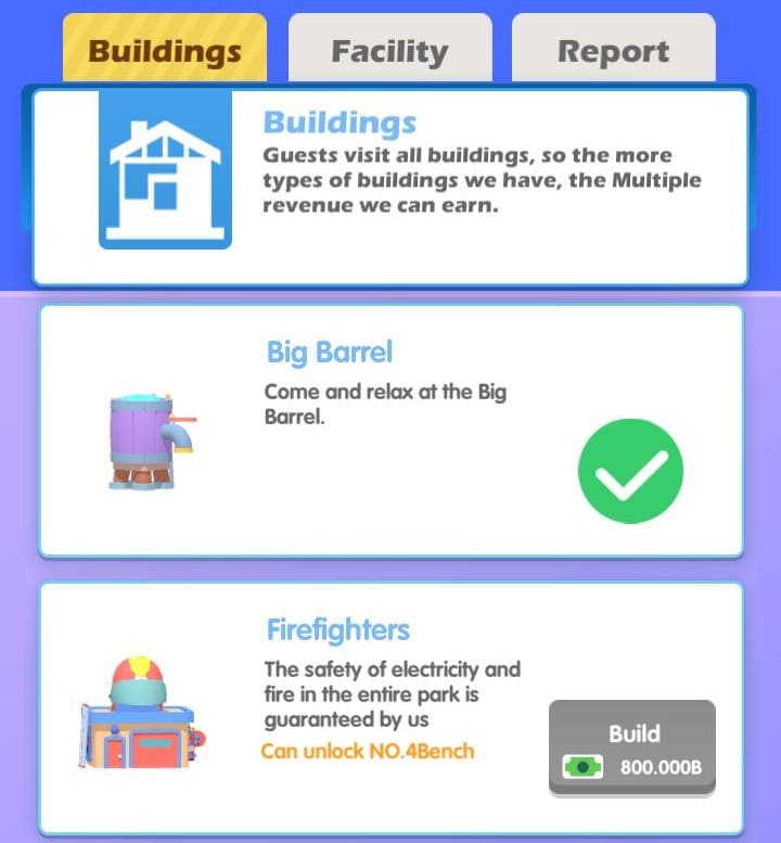 Idle Fantasy Town Tycoonの施設