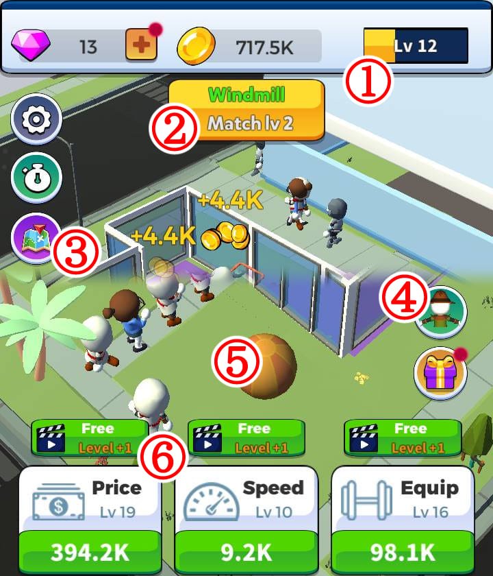 Idle Gym Club TycoonのUI1