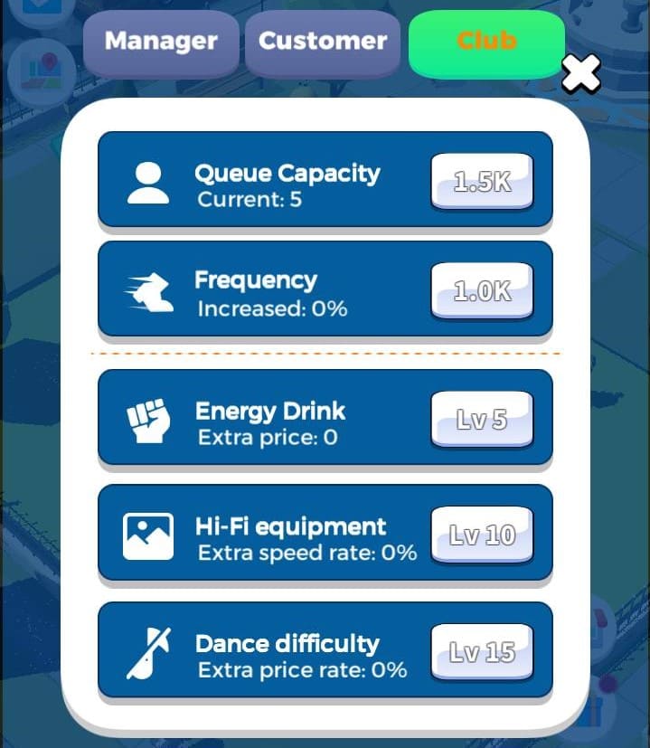 Fantasy Dance Partyのクラブ強化