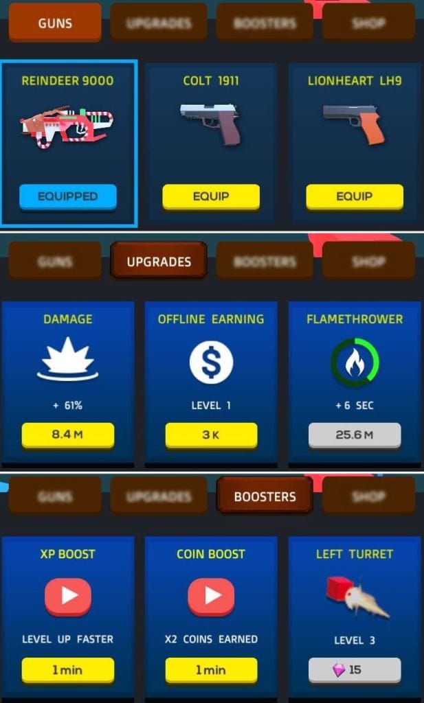 Idle Gun Shoot Tycoonのショップ
