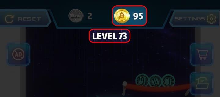 Bits N Cash-1ステージ当たりの獲得ビットコイン