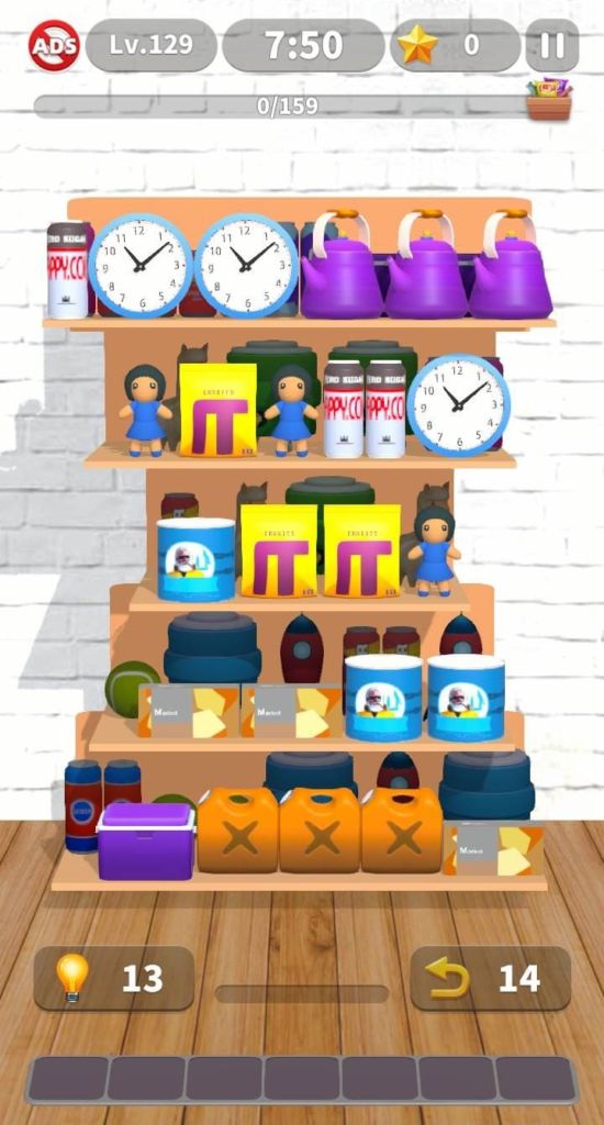 Goods Match 3Dのプレイ画面